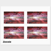 Autocollants du drapeau de la nébuleuse lesbienne (Feuille)