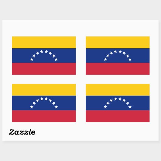autocollants du drapeau du Venezuela (Feuille)