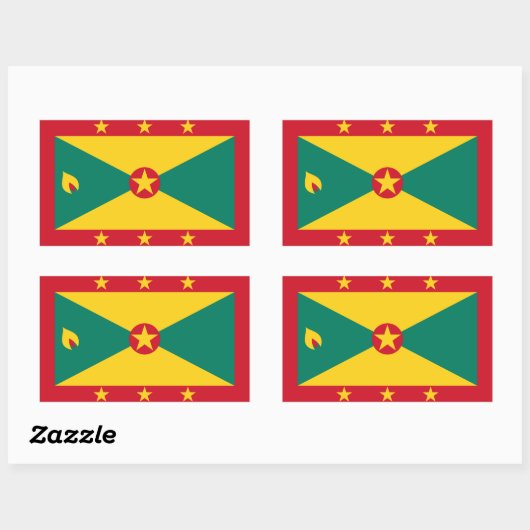Autocollants du drapeau grenadien (Feuille)