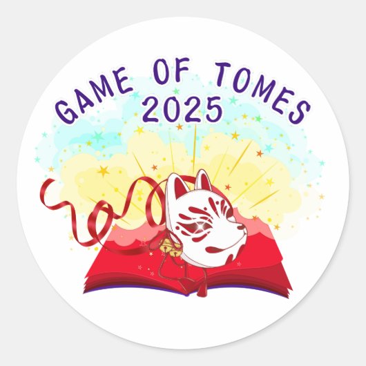 Autocollants du jeu officiel de Tomes 2025 (Devant)