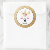 Autocollants du mois de bébé licorne (Sac)