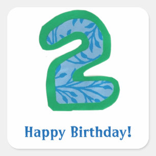 Autocollants du numéro deux