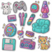 Autocollants du Pack d'Accessoires 90s – Paillette (Devant)