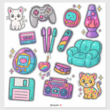 Autocollants du Pack d'Accessoires 90s – Paillette