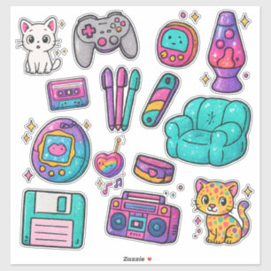 Autocollants du Pack d'Accessoires 90s – Paillette