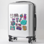 Autocollants du Pack d'Accessoires 90s – Paillette (Sur valise)