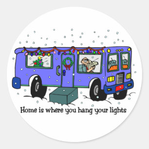 Autocollants du voyage rv de Noël