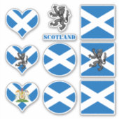 Autocollants Écosse, Drapeau écossais Lion Heart / (Devant)