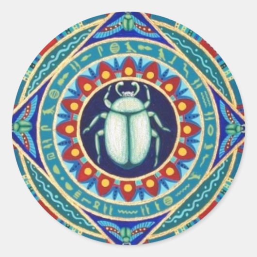 Autocollants égyptiens de scarabée par Soozie (Devant)