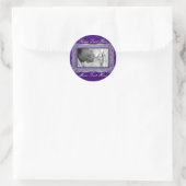 Autocollants élégants à cadre violet (Sac)
