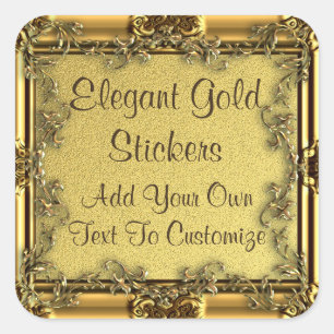 Autocollants élégants d'or