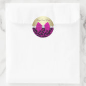 Autocollants élégants léopard rose chaud (Sac)