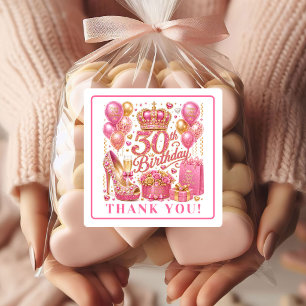 Autocollants Élégants Rose Gold Sparkle 30e Annive
