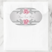 Autocollants élégants rose rose gris argenté (Sac)