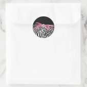 Autocollants élégants zèbre rose (Sac)