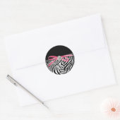 Autocollants élégants zèbre rose (Enveloppe)