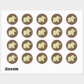 Autocollants Éléphant Bébé (Feuille)