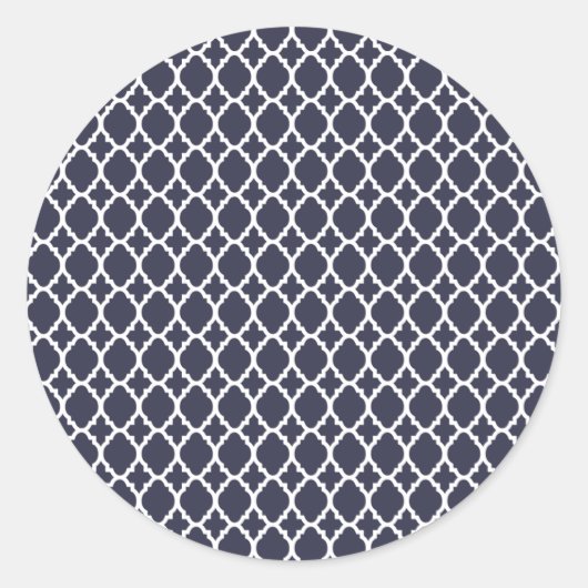 Autocollants en carreaux bleu marocain Navy (Devant)