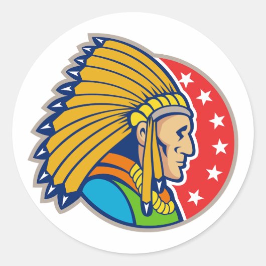 Autocollants en chef indiens (Devant)
