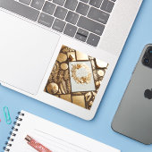 Autocollants en feuille d'or pour articles mariage (Ordinateur portable avec iPhone)