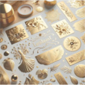 Autocollants en feuille d'or pour articles mariage (Devant)