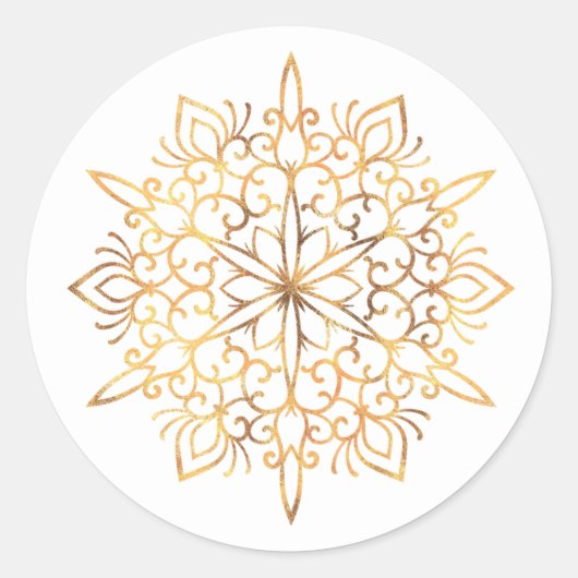 autocollants en flocon de neige en Or de Noël (Devant)
