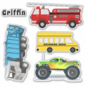 Autocollants en forme de modèle de nom de garçons  (Devant)