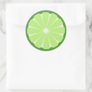 Autocollants en forme de tranche de citron vert