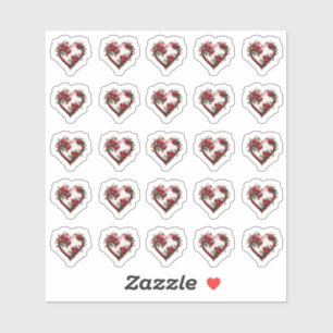 Autocollants en forme d'enveloppe avec fleurs pour