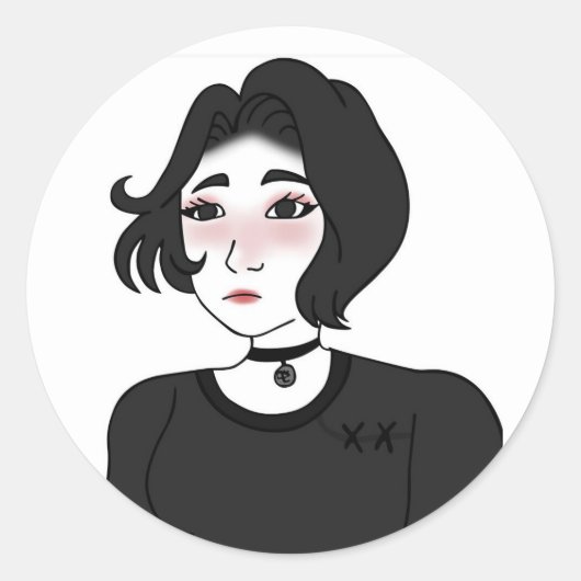 Autocollants en laine de fille Doomer (Devant)