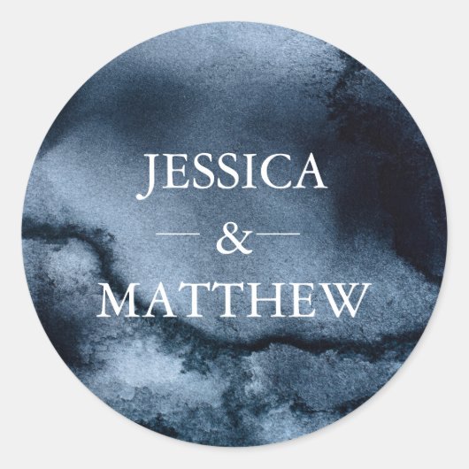 Autocollants en Merci mariage couleur noire (Devant)