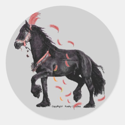 Autocollants en plumes de cheval (Devant)