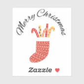 Autocollants en vinyle de Noël (Feuille)