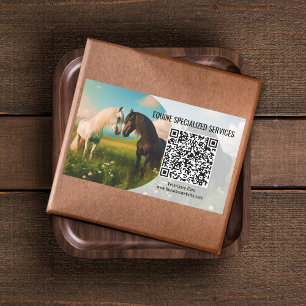 Autocollants équine pour affaires avec code QR