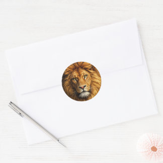Autocollants et étiquettes de visage de lion | Aut