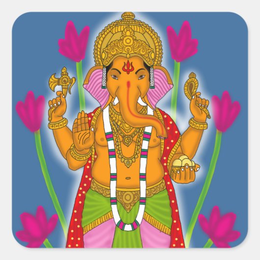 Autocollants et porte-clés Ganesha Combo (Devant)