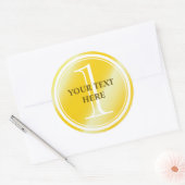 Autocollants et sceaux de médaille d'or du 1er pri (Enveloppe)