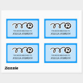 Autocollants étiquette du boule de football | Four (Feuille)