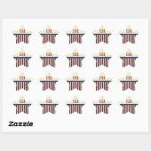 Autocollants étoile patriotiques (Feuille)