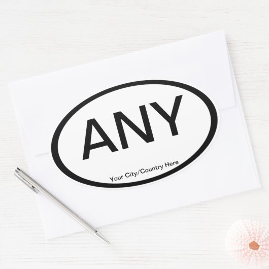 Autocollants Euro Oval personnalisables (Enveloppe)