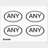 Autocollants Euro Oval personnalisables (Feuille)