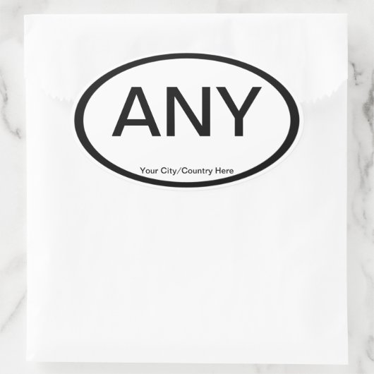 Autocollants Euro Oval personnalisables (Sac)