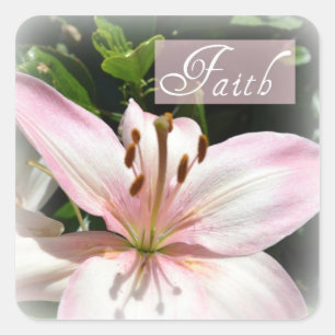 Autocollants Faith Pink Lily