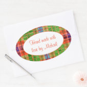 Autocollants "Faits Main" Ovale Tartan MAC RAE (Enveloppe)