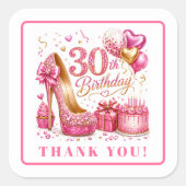 Autocollants Fancy Hot Pink Sparkle 30e Anniversai (Devant)