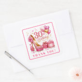 Autocollants Fancy Hot Pink Sparkle 30e Anniversai (Enveloppe)