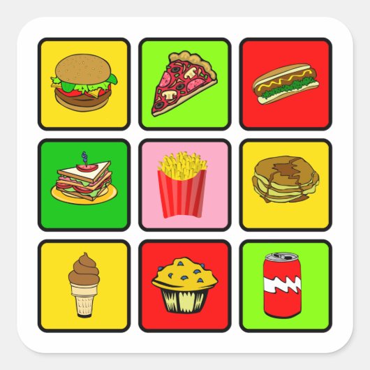 Autocollants Fast Food Junkie (Devant)