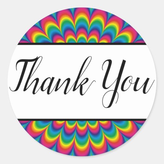 Autocollants Faveur Tie Dye Psychedéliques (Devant)