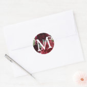 Autocollants Favors Monogram Navy Bourgogne Rustiq (Enveloppe)