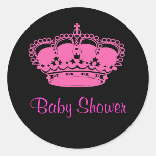 Autocollants Fête Prénatale Bébé Princesse Couronn